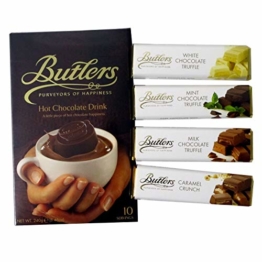 Butlers Irische Trinkschokolade und 4 Schokoladen-Trüffelriegel im Präsent Set - 1