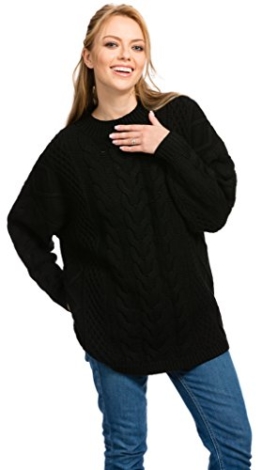 Citizen Cashmere Aran Wollpullover Damen (Schwarz S) 41 151WC-02-00 - 1