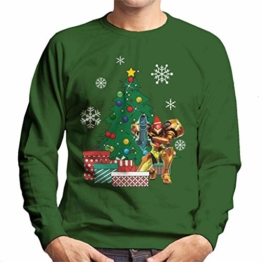 Cloud City 7 Samus Aran Metroid Around The Christmas Tree Men's Sweatshirt - 1