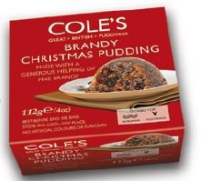 Cole's Traditional Brandy Christmas Pudding 112g - 1