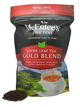 McEntee's Irish Loose Leaf Gold Blend Tea - 250g Refill Bag - Expertly blended in Ireland to give that perfect cup of tea. A premium blend of Assam and Kenyan tea delivering that taste of home. - 1