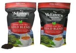 McEntee's Irish Loose Leaf Gold Blend Tea - (Pack of 2) - 250g Refill Bag - Expertly blended in Ireland to give that perfect cup of tea. Delivering that taste of home. - 1