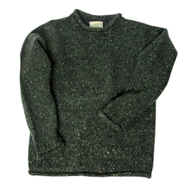 McLaughlin's Irish Shop Irischer Herrenpullover aus Tweedwolle mit kleinem Rollkragen (L) - 1