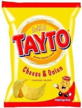 Tayto Irish Cheese & Onion Crisps - 12 Bags (2 x 6 x 25g bags) by O Kane - 1