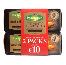 Traditional Irish Butter Kerrygold Shortbread Biscuits, 600 g (2 Pakete à 300 g) - 1
