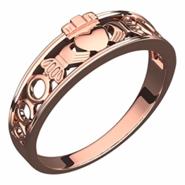 UPCO 18K rotvergoldet irischer Caddagh Ring ? 7 - 1