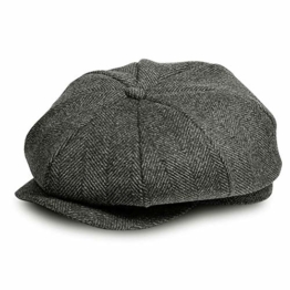 AYAMAYA Schirmmütze Herren Damen, Newsboy Cap Tellermütze Peaky Blinders Mütze Flat Cap Einstellbare Größe Sommer/Winter - 1